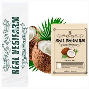 2/$5 Fortheskin Super Food Real Vegifarm Double Shot Mask Coconut